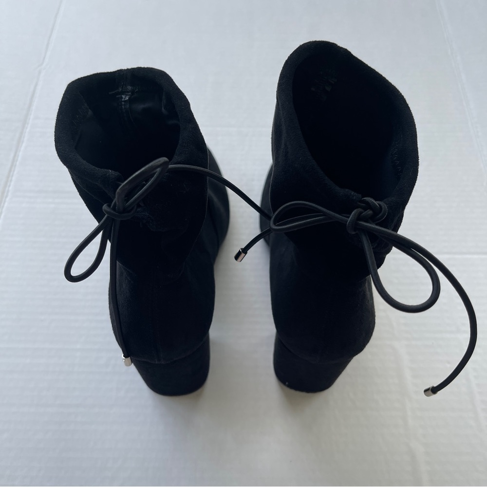 Forever 21 Black Suede Wide-Width Ankle Boots